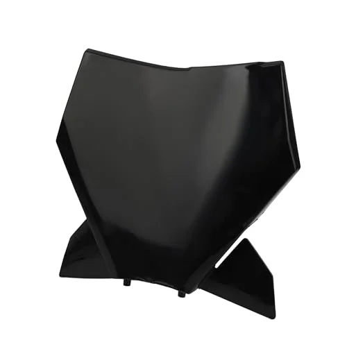 PowerMotor Motorcycle Front Number Plate Plastic Cover for Off-Road Dirt Bikes (Black, 2023-2024 Models) lgma3