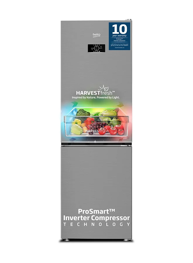 Beko Bottom Mount Refrigerator (316 Liters, Double Door, No Frost, Inox Finish) - Premium Energy Efficient Kitchen Appliance lanmu
