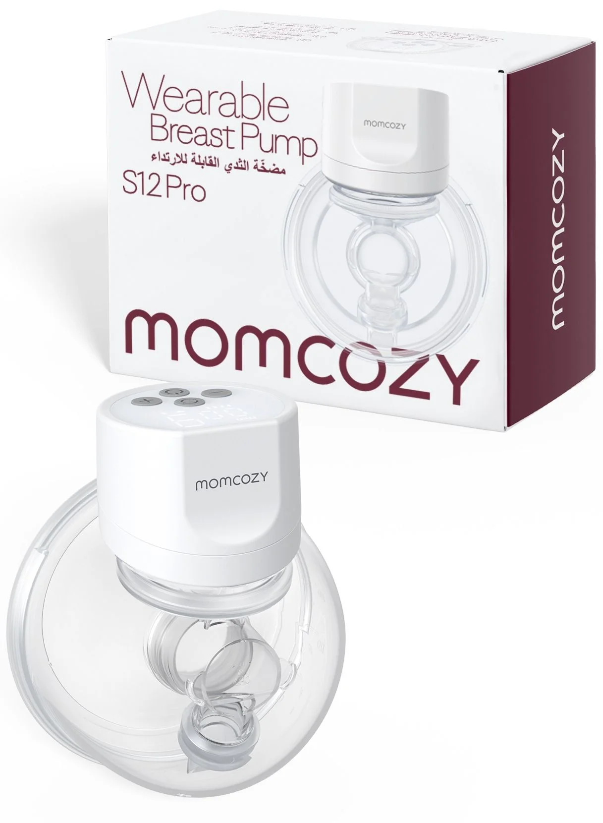 Portable Electric Breast Pump with Smart Display and 9 Suction Levels (White, Single Unit) wmyt7