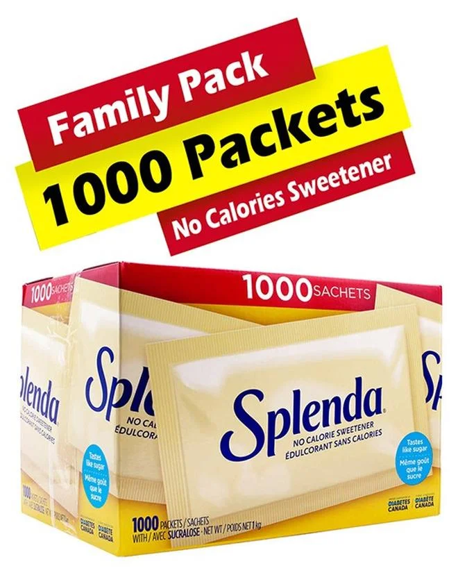 Premium Zero Calorie Sucralose Sweetener Sachets for Coffee and Tea (1000 Count) ibtnb
