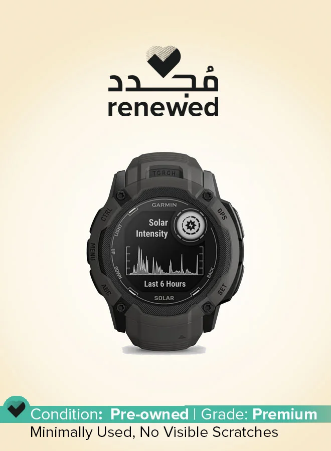Rugged Solar Smartwatch High-Performance GPS Fitness Tracker (Blue, 50mm) hrjs2