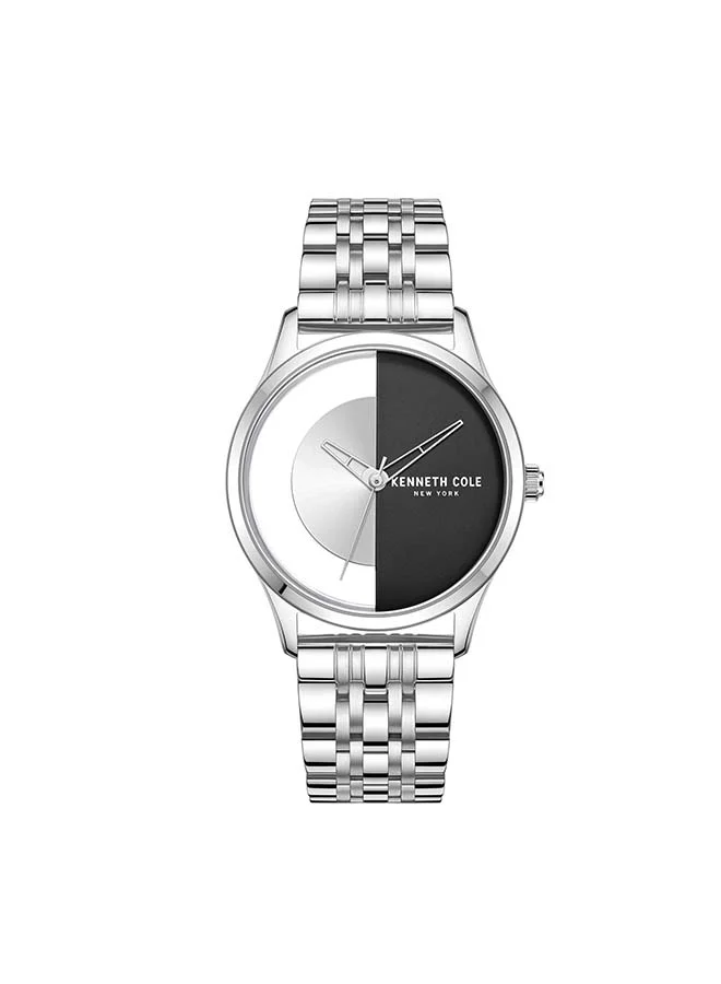 Modern Classic Quartz Analog Watch Stainless Steel Band (Black Dial, 34.5mm) For Women i4xzt