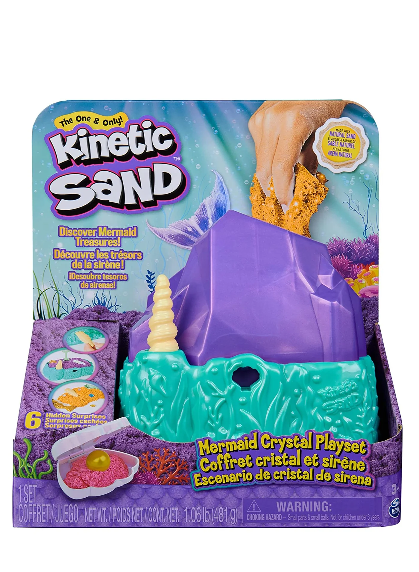 Premium Mermaid Crystal Sensory Play Set (Non-Toxic Modeling Sand) for Creative Kids ud6pb