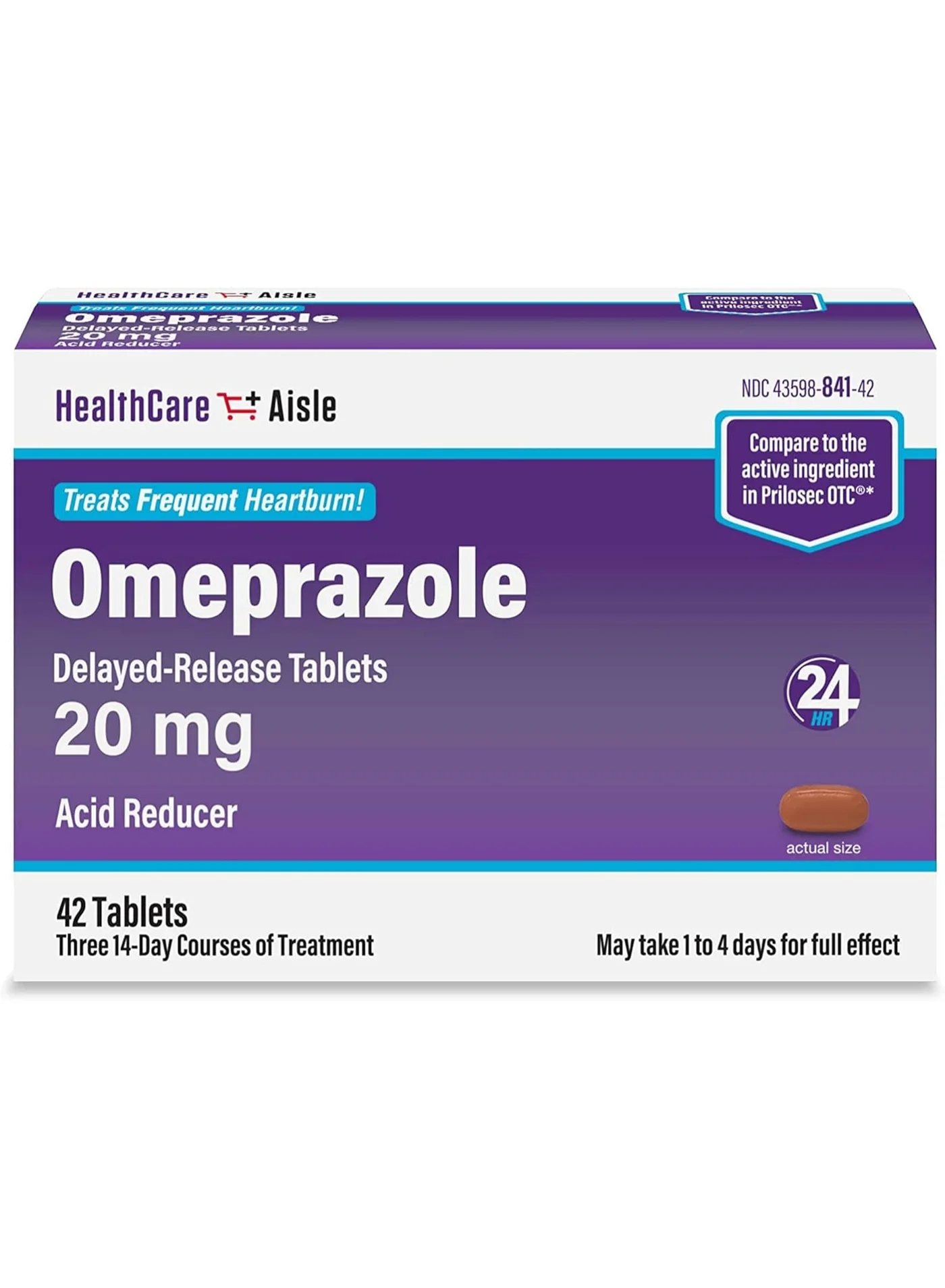 HealthCareAisle Omeprazole 20 mg Delayed-Release Tablets (42 Count, Pack of 1) u5wcn