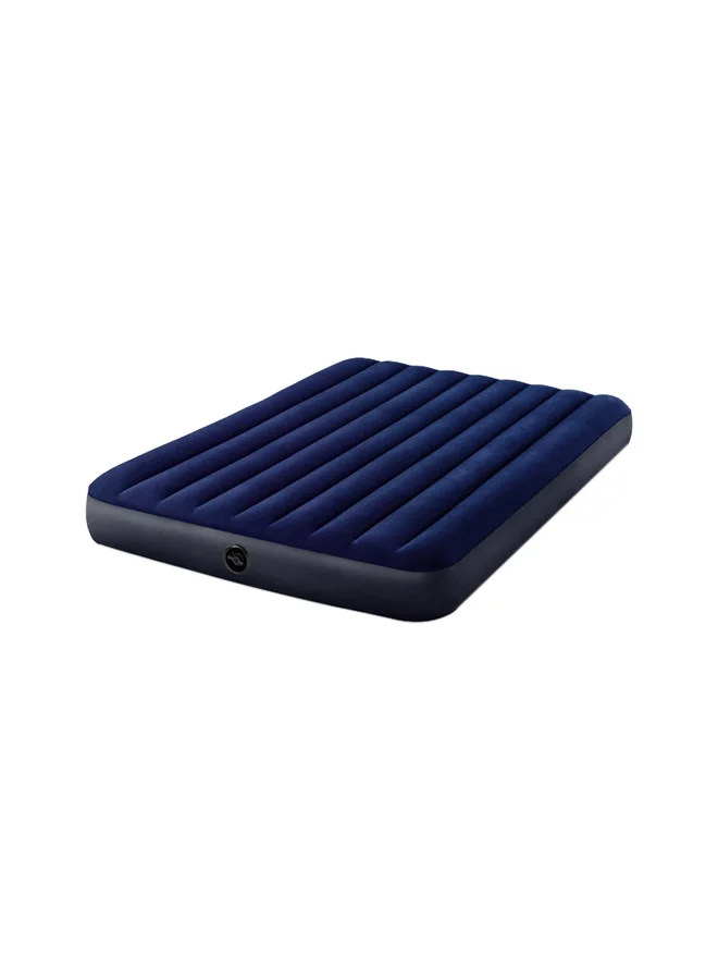 Premium Classic Downy Airbed with Fiber Technology Support (Blue, 152x203x25cm) lljb1