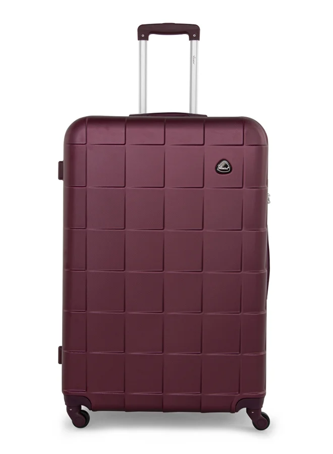 SENATOR Hard Case Travel Luggage Trolley Lightweight ABS Suitcase with 4 Spinner Wheels (Burgundy, Large) ga5u0