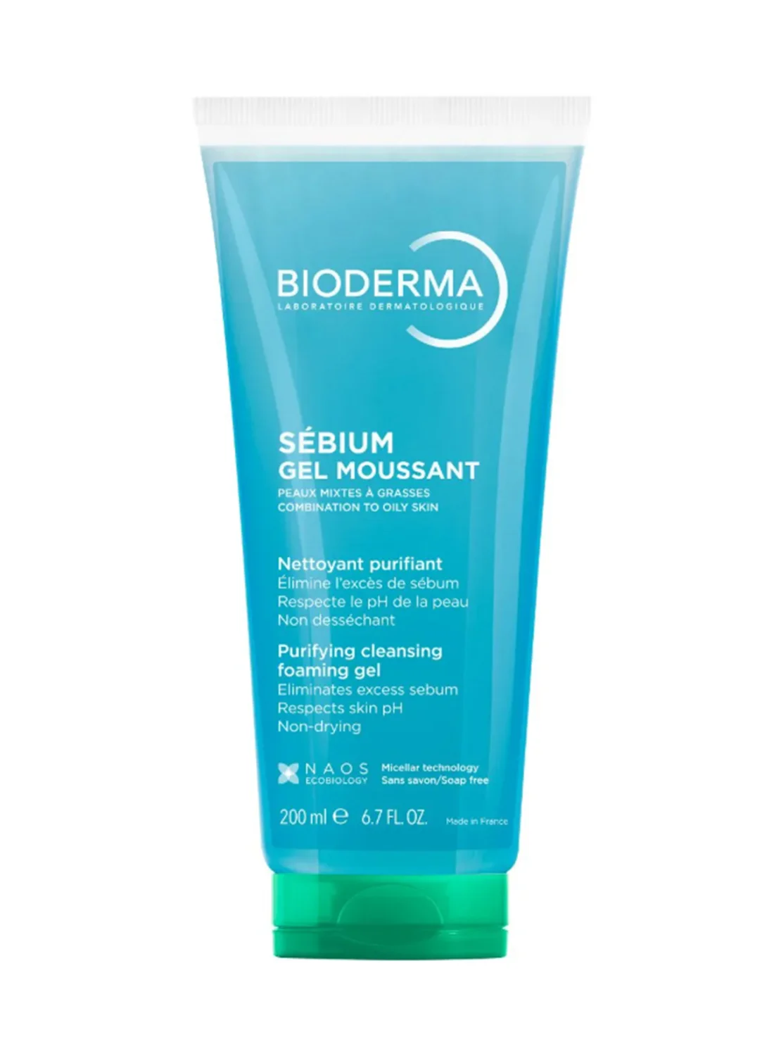 Bioderma Sebium Foaming Gel Cleanser for Combination Skin (Blue, 200 mL) 6w4la