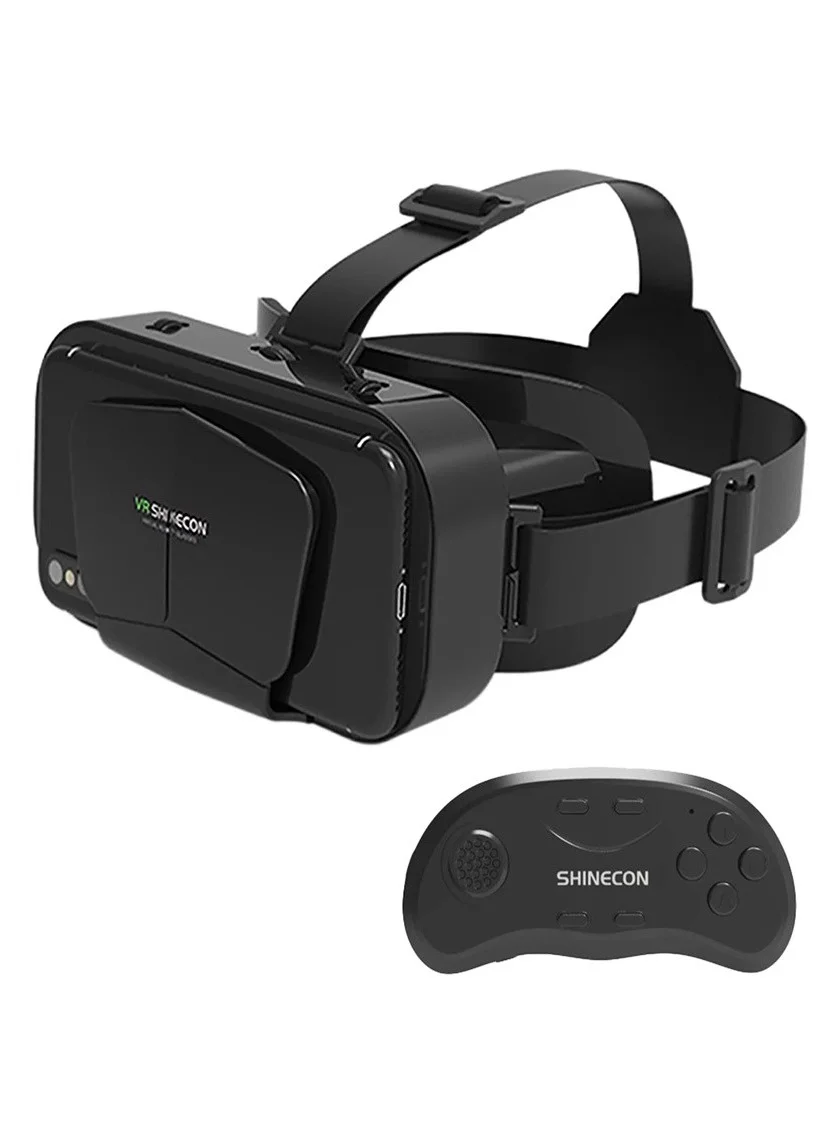 VR SHINECON Smart VR Headset 3D IMAX Cinema Panoramic View (Black, Universal) 22px1