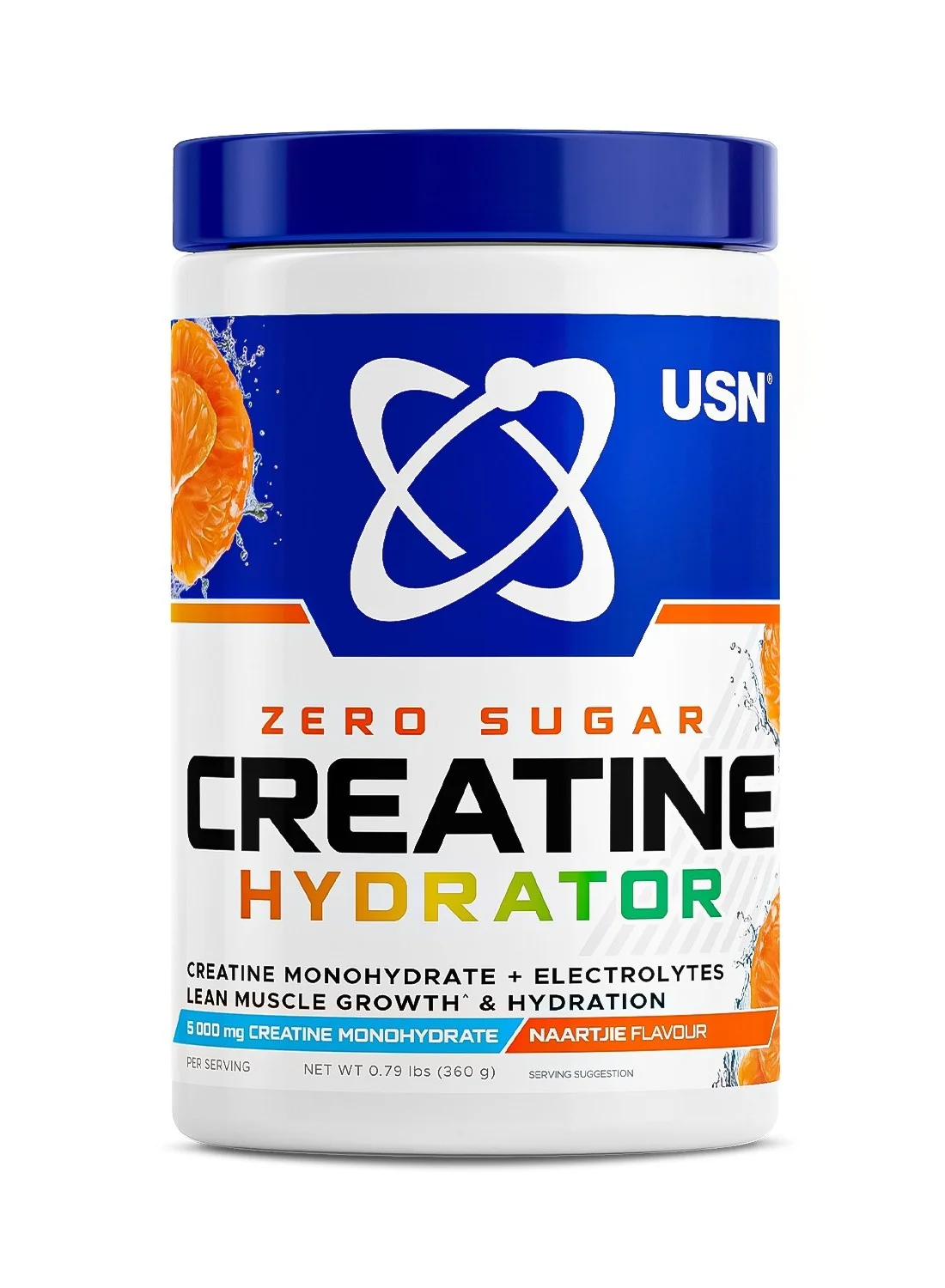 USN Creatine Hydrator Powder (Naartjie, 360g) Premium Performance & Hydration Supplement uwys5