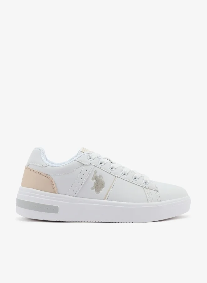 U.S. Polo Assn. Women's Low-Top Sneakers Premium Lightweight Casual Walking Shoes (White, 38 EU) 4ir1t