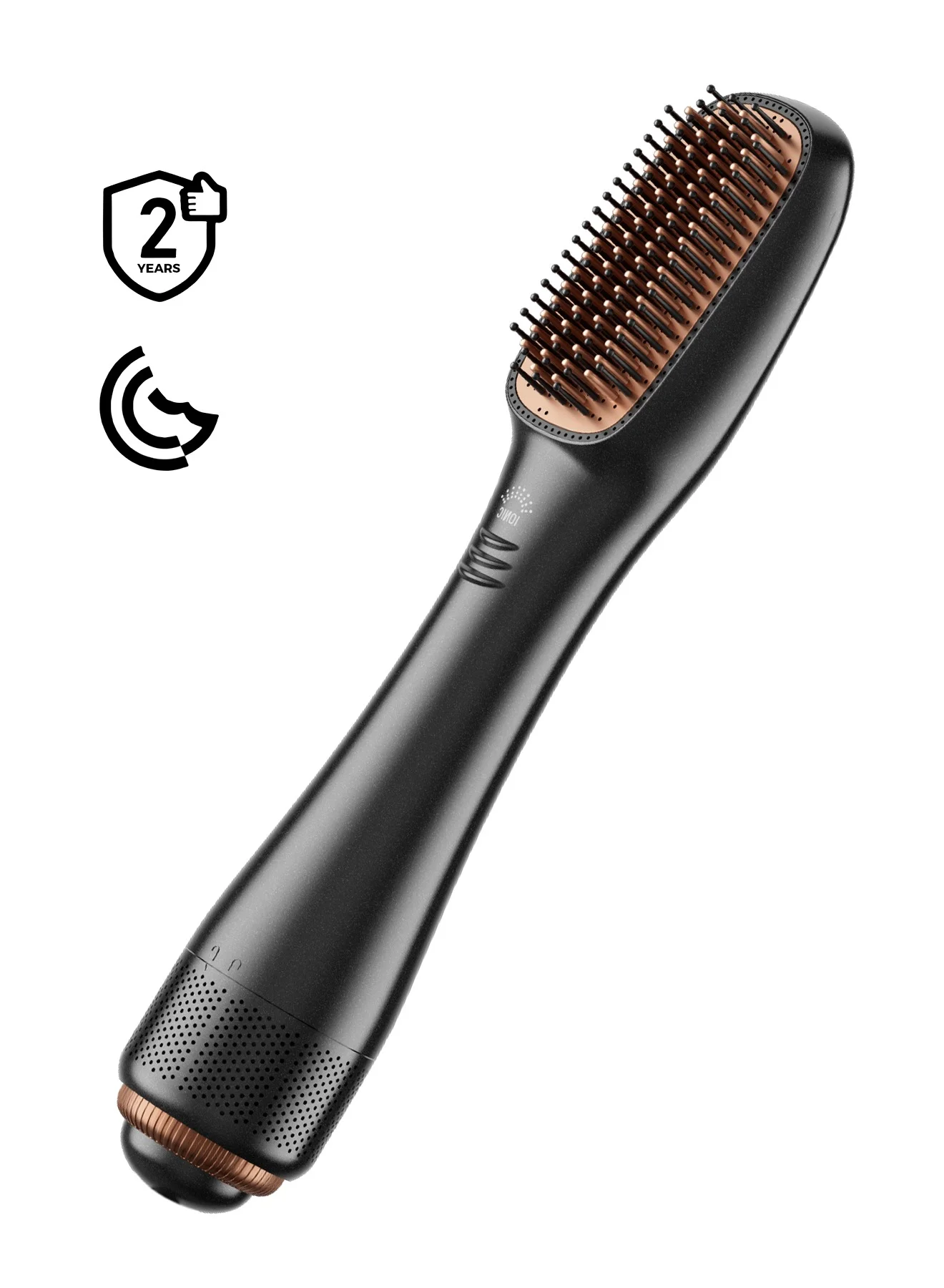 DOSCHER Professional Hair Dryer Brush 2-in-1 Ceramic Volumizing Styler (Black, 1200W) ryb70