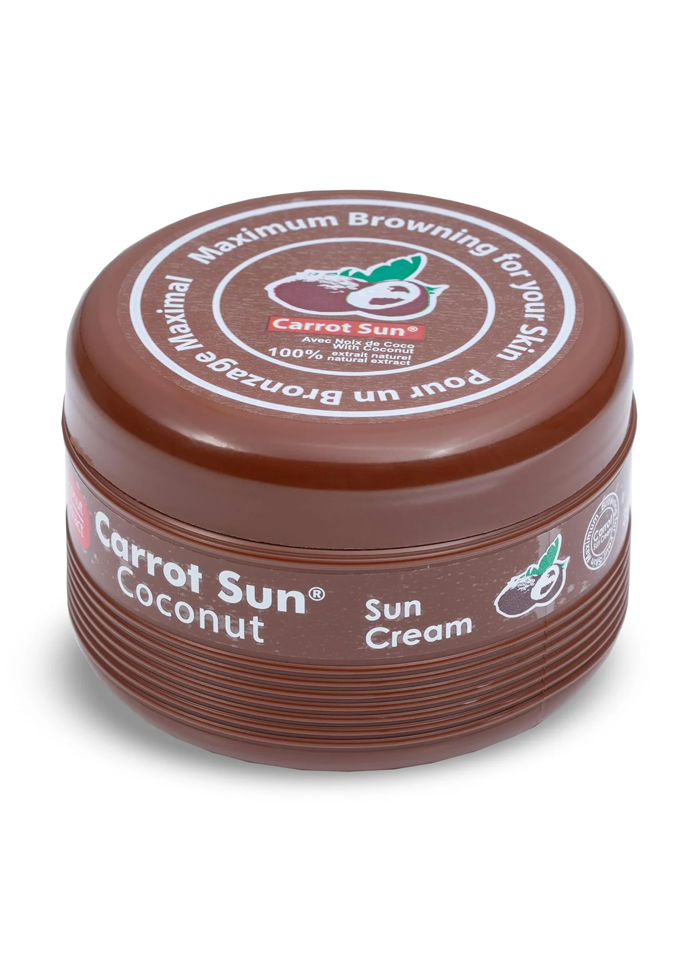 Carrot Sun Coconut Tanning Cream Premium Formula For Deep Golden Glow (200 mL) q6j10