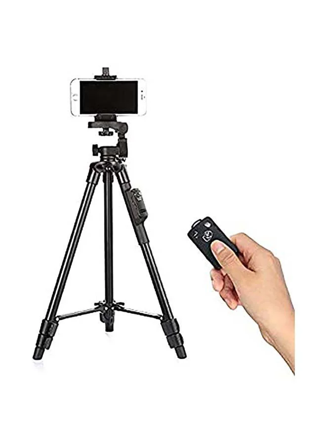 Yunteng VCT-5208 Portable Tripod Stand with Wireless Remote Shutter (Black, 125 cm) ud1ez