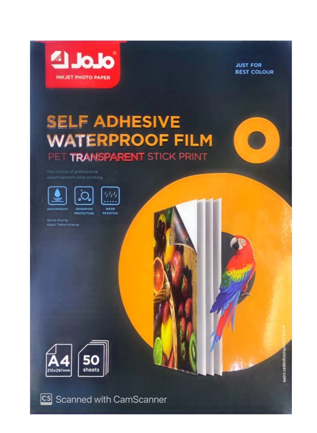 Premium Self-Adhesive Transparent PET Waterproof Printing Film (A4, 50 Sheets) ruenv