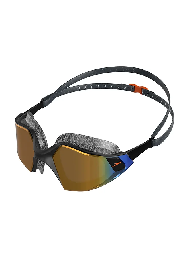 Premium Mirror Swimming Goggles Anti-Fog UV Protection Professional Water Sports Eyewear (Grey, One Size) adfmx