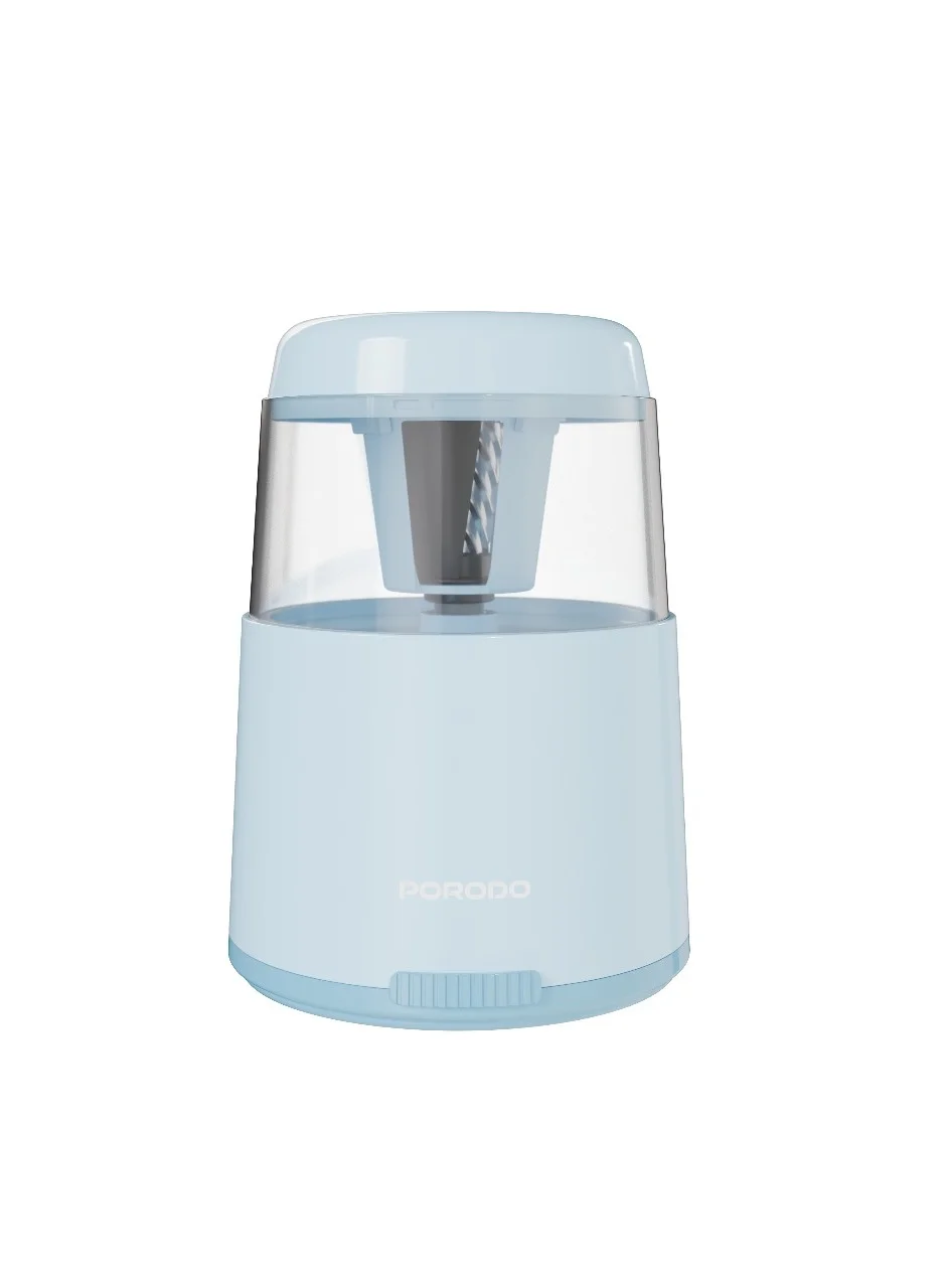 Porodo Electric Pencil Sharpener and Desktop Vacuum Cleaner (Blue, Rechargeable) c3v6m