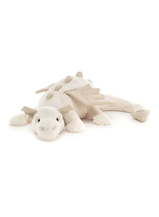 Premium Snow Dragon Plush Toy Soft Stuffed Animal with Wings (White, 12cm) for Kids and Collectors x6is8