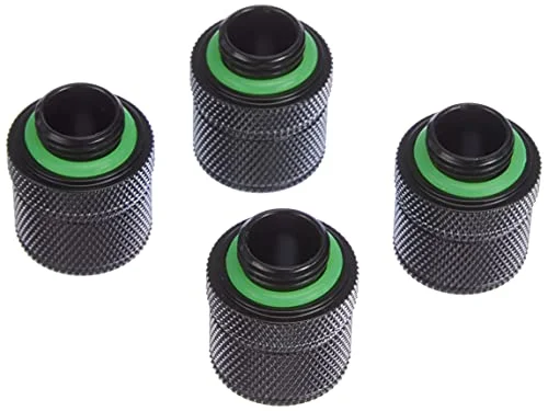 Premium Liquid Cooling Compression Fittings 10/13mm ID/OD (Black, 4 Pack) pulxr