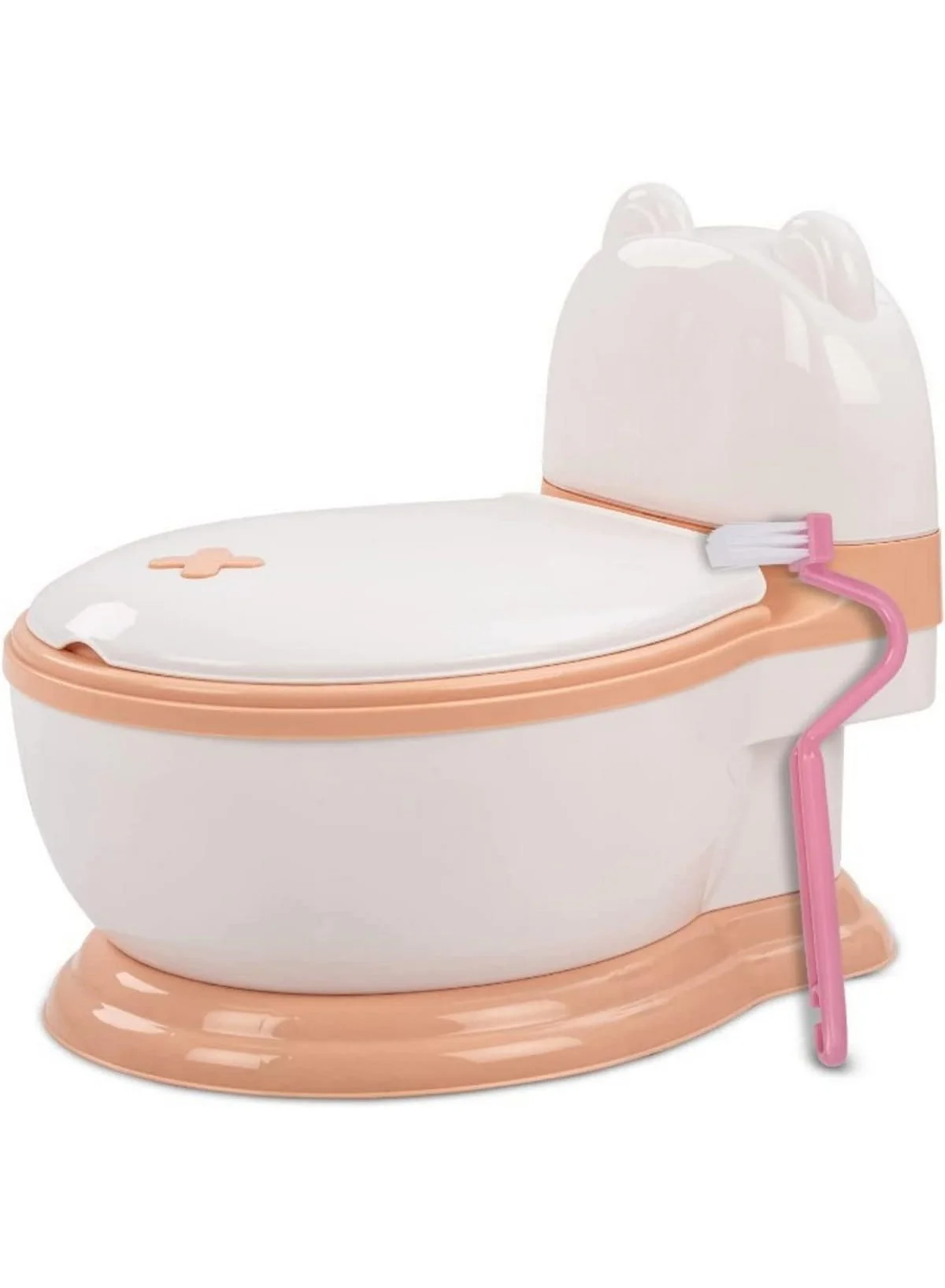 Premium Kids Potty Training Seat with Lid and Cleaning Brush (Multicolor, 35 cm x 30 cm) usi4o