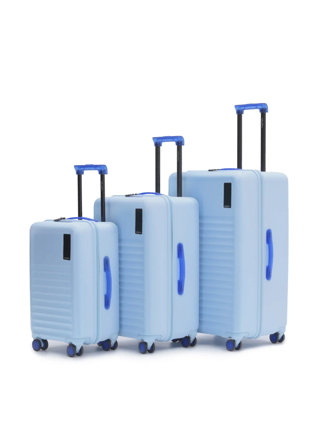 Premium Hardshell Luggage Set 3-Piece Travel Suitcase with TSA Lock and Ninja Wheels (Shy Blue, 40L + 70L + 105L) wbcqs