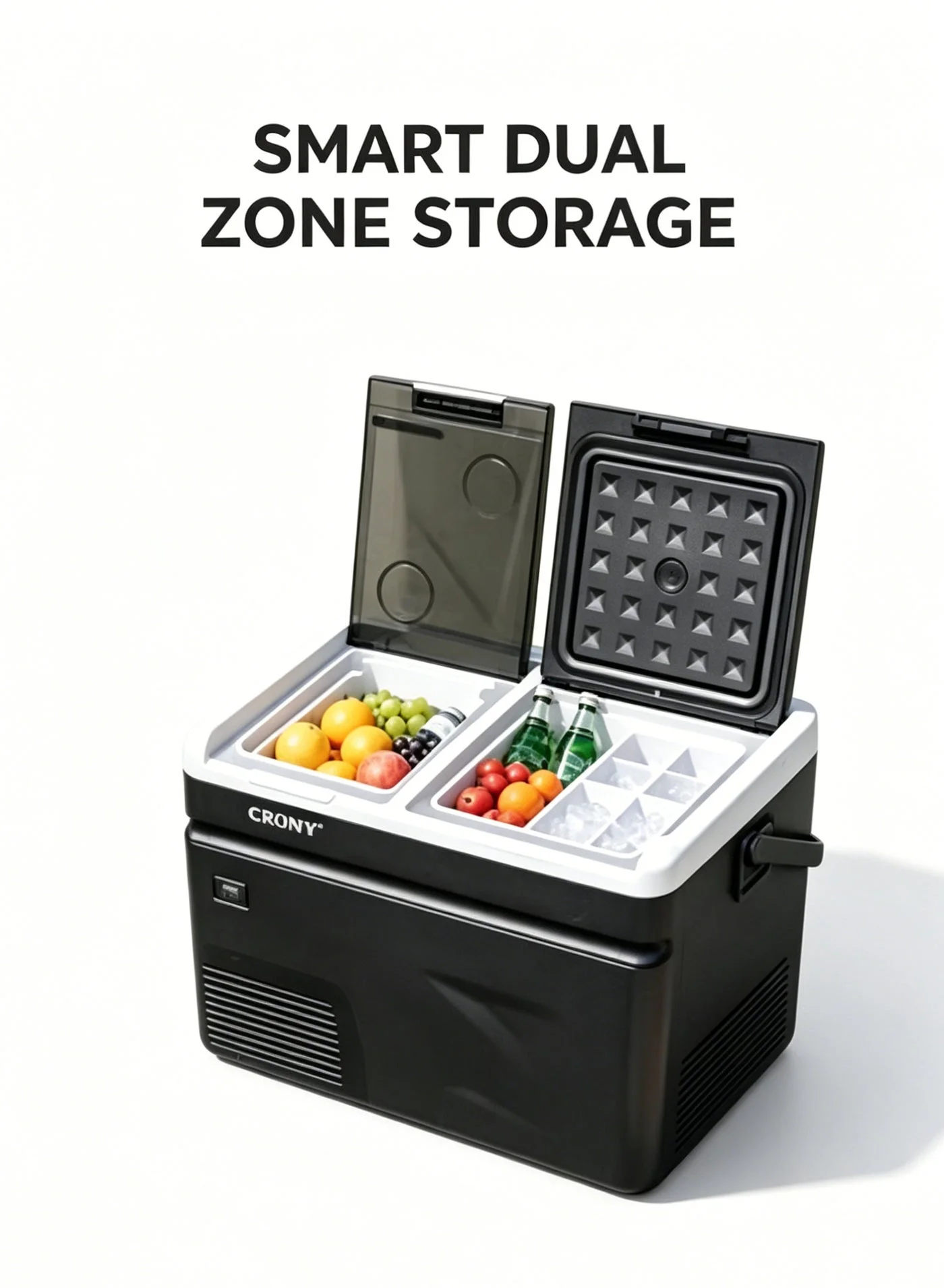 Crony TSL35 Portable Car Refrigerator Freezer 35L Dual Power 12V/24V DC & 100-240V AC for Camping and Travel 2pevv