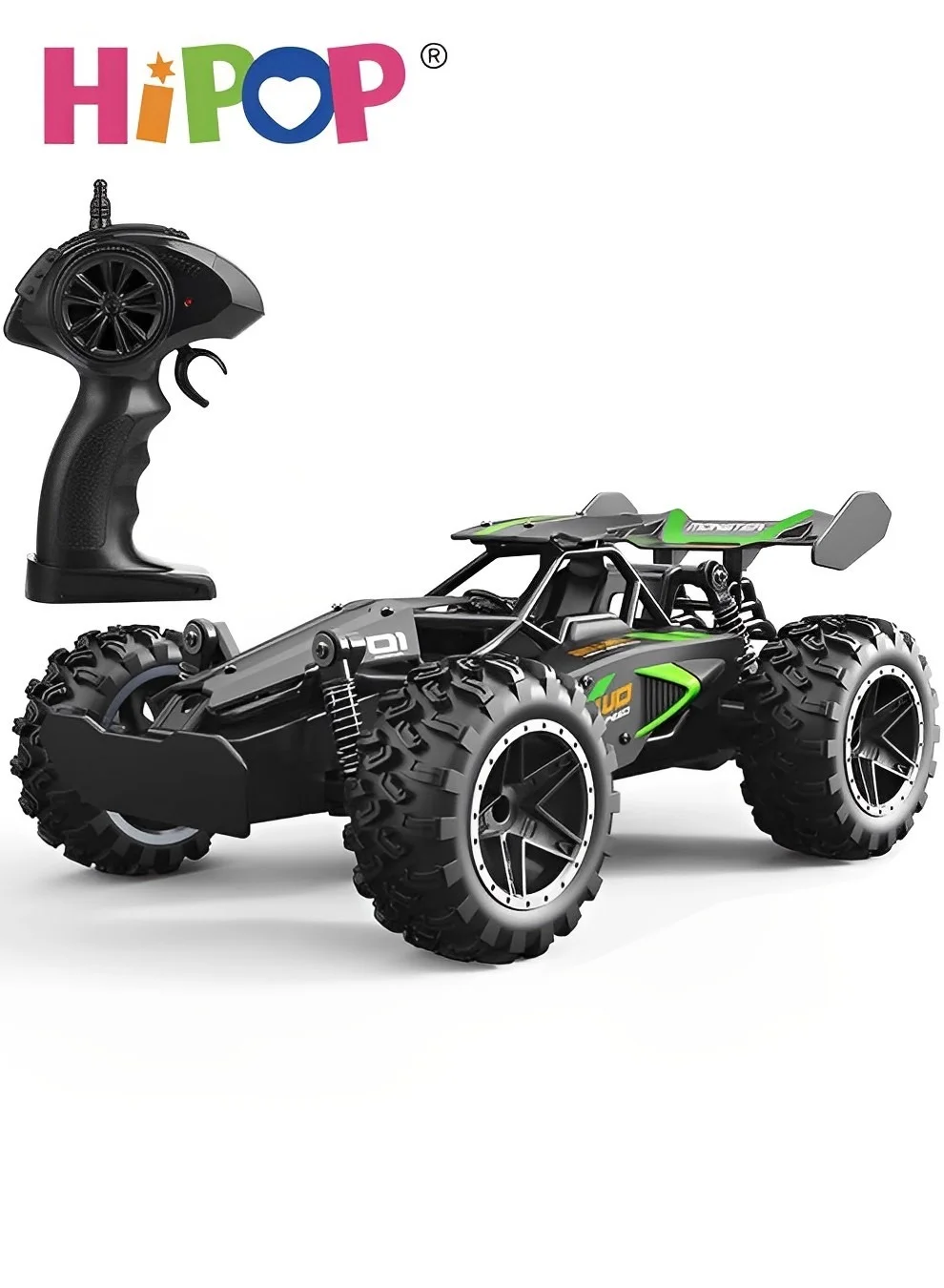 HIPOP Off Road Remote Control Car High Speed All Terrain RC Truck (2.4GHz Radio Controller, Kids Gift) 8hdee