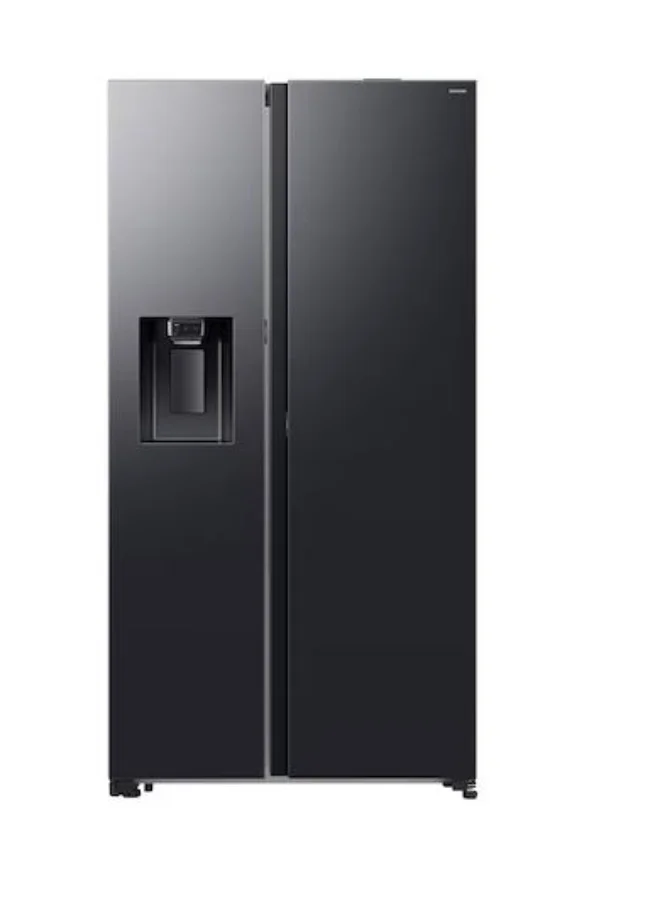 Premium Side By Side Refrigerator with Ice and Water Dispenser AI Smart Cooling System (Black, Freestanding) tlt30