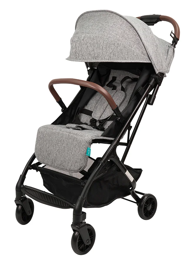 Moon Baby Cabin Stroller Lightweight Compact Foldable Travel Pram (Grey, 0-36 Months) t754h