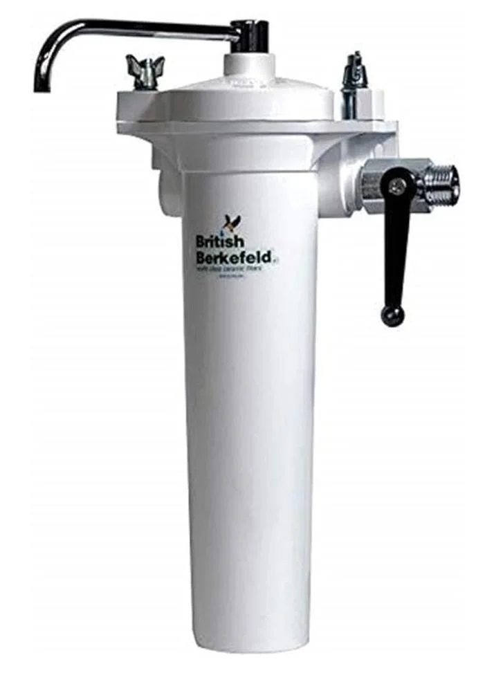 Premium Wall Mount Water Filter System with Sterasyl Ceramic Cartridge (White PVC Body) vwkal