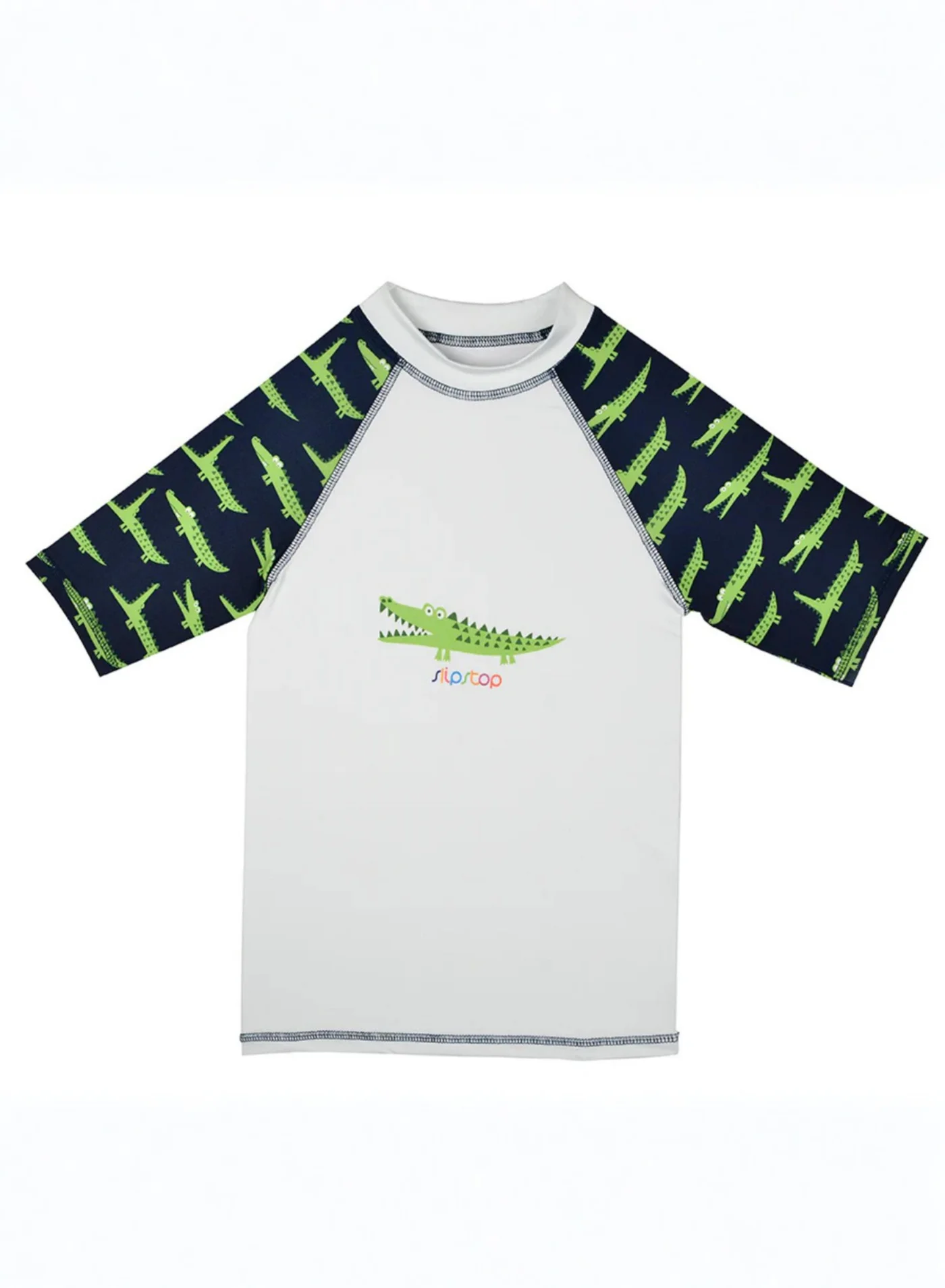 Slipstop Junior Rashguard UPF 50+ Sun Protection Swim Shirt for Kids (Green, 6-7 Years) fs8hv