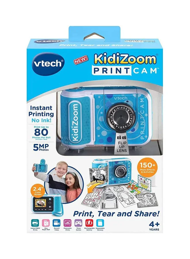 Digital Instant Print Camera for Kids with Creative Photo Effects and Built-in Games (Blue) lc1y6