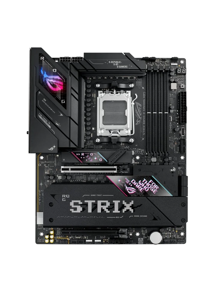 Premium Gaming Motherboard ATX PCIe 5.0 WiFi 7 Support for AMD Ryzen 9000 Series (Black, ATX) atoug