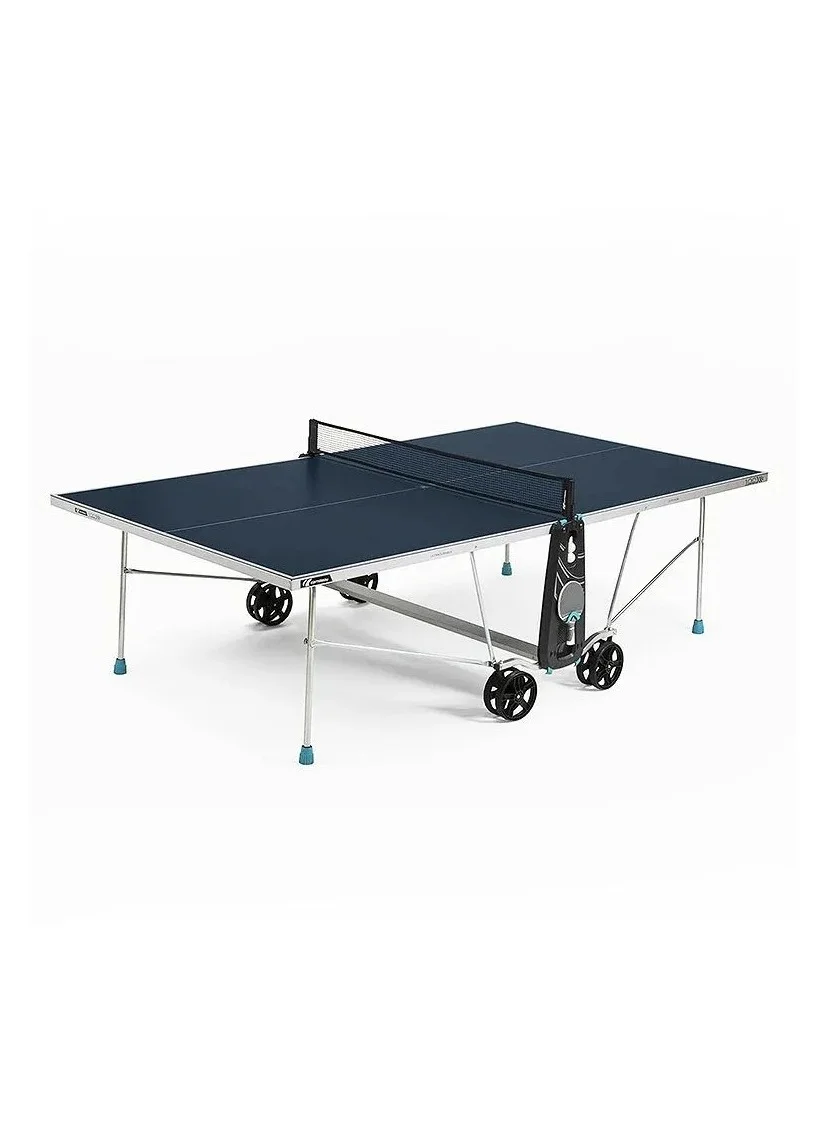 Premium Outdoor Table Tennis Table with 5mm Resin Laminate Surface and Folding System (Blue, 274 x 152.5 x 76 cm) tgdqh