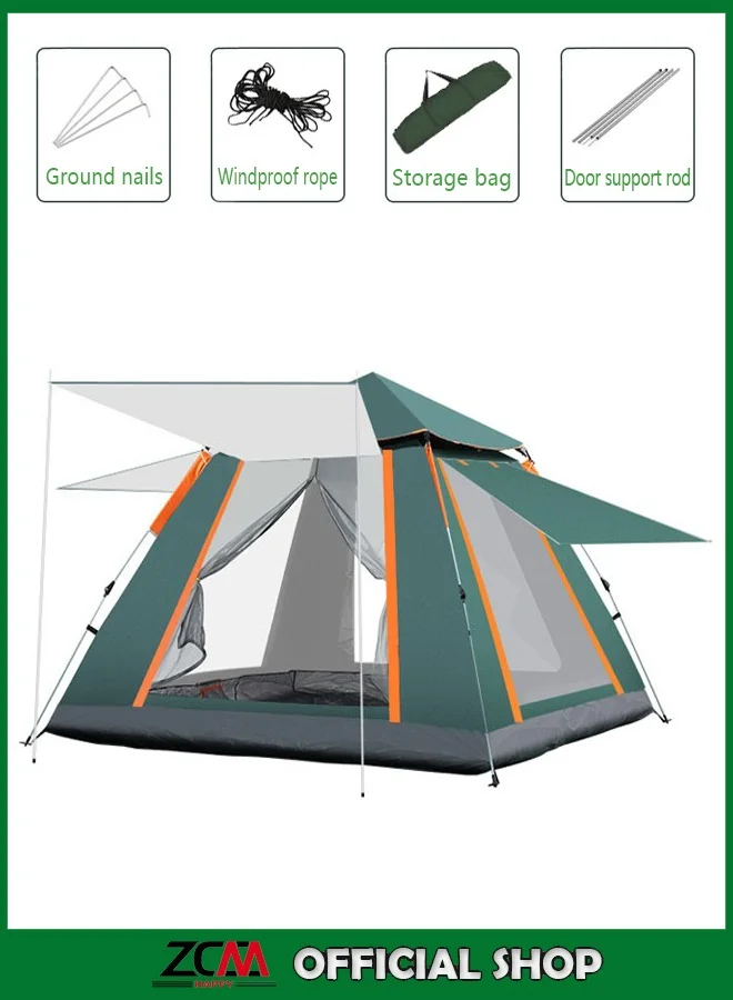 Cyber Portable Automatic Pop-Up Camping Tent Waterproof Instant Setup Outdoor Shelter for Hiking Beach and Travel (215x215x145 cm) c5e7w