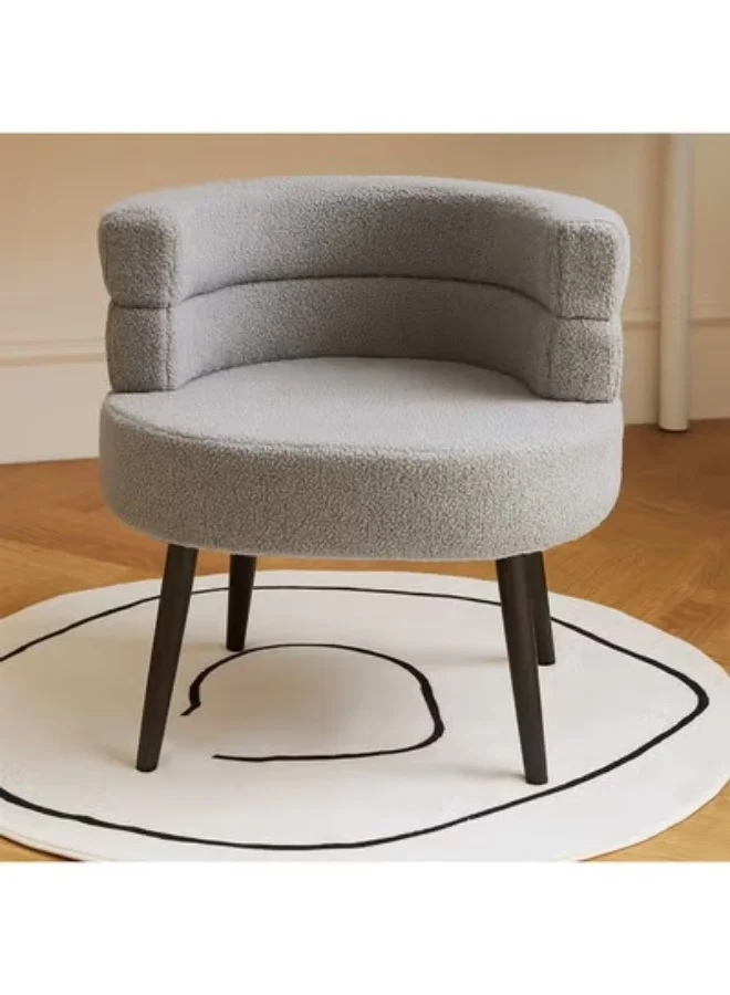 Keke Single Sofa Chair Premium Upholstered Accent Seat for Living Room and Bedroom (Grey, 75 cm x 70 cm) w3xfz