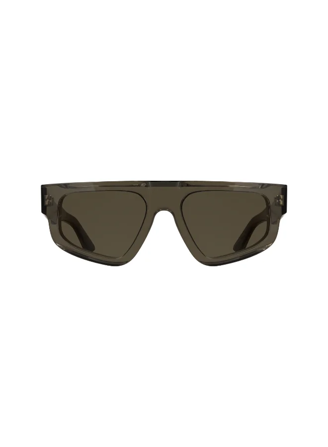 Premium Full Rim Acetate Sunglasses Transparent Brown (54mm Lens, 19mm Bridge) k43rf