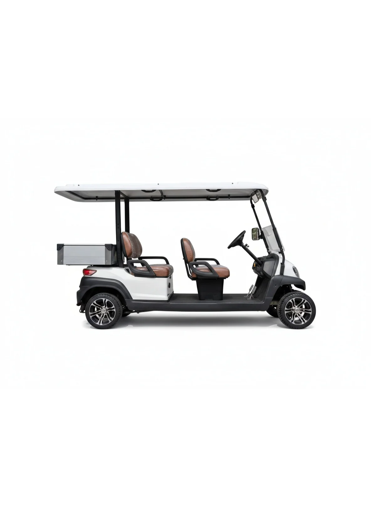 Gazmin EV Electric Golf Cart with 4-Seater and Short Cargo Box (Premium Utility Vehicle) d4xlg
