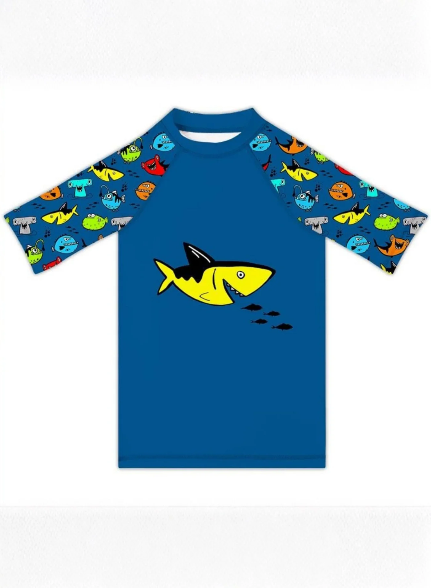 Slipstop Aquatic Junior Rashguard Premium UV Protection Swim Shirt for Kids (Blue, 6-7 Years) xz3u1