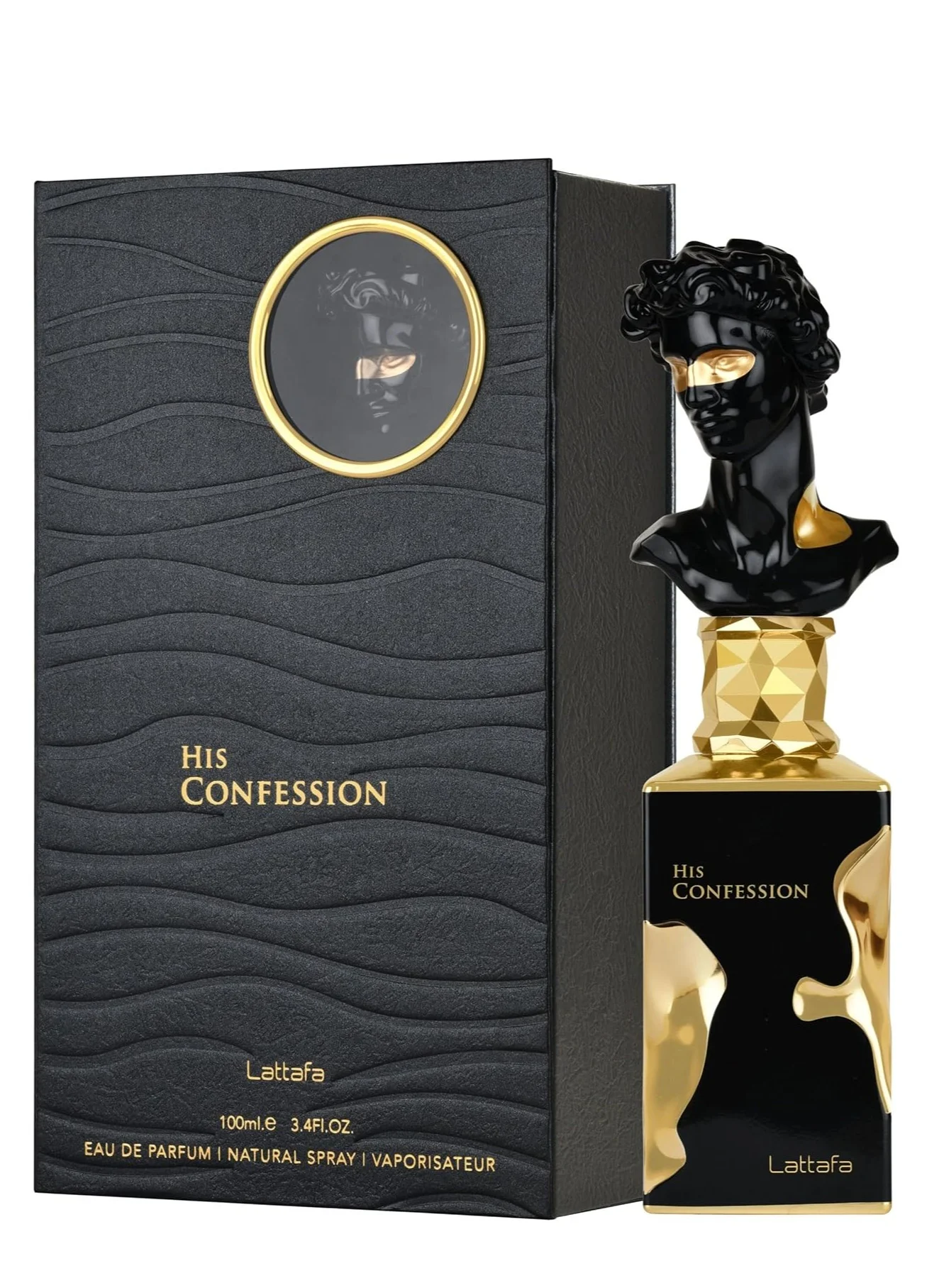 Lattafa His Confession Eau de Parfum Premium Fragrance for Men (100 mL) 0q8jk