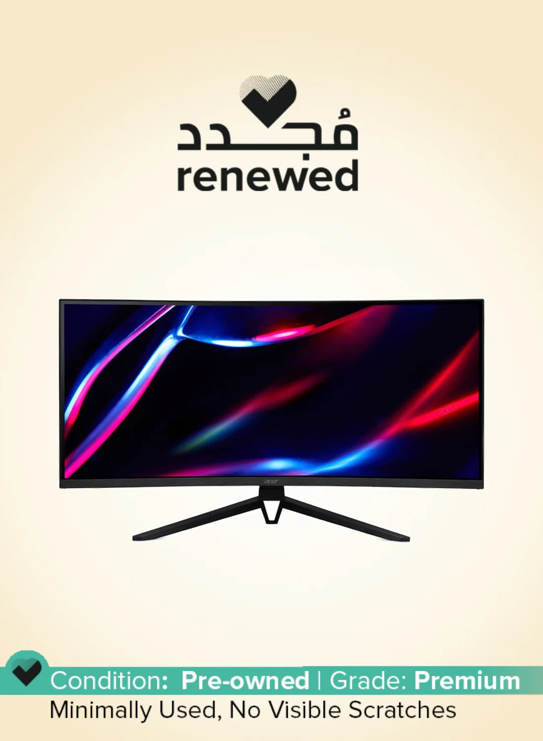 Premium 34-inch Curved LED Monitor 120Hz High-Refresh Display for Professional Gaming and Productivity (Black, 34 inch) wtu9p