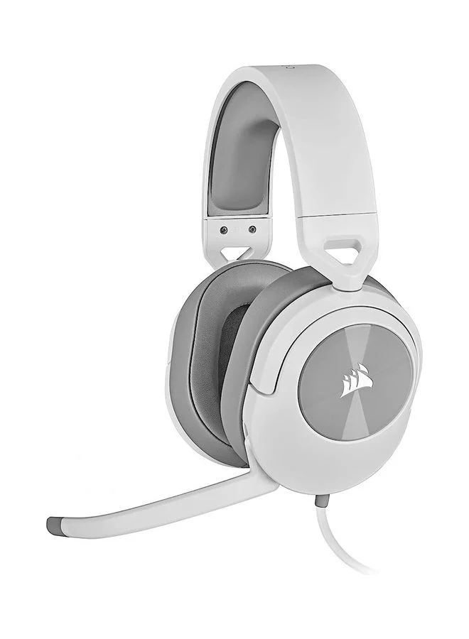 Premium Stereo Gaming Headset with Noise-Cancelling Microphone and Lightweight Ergonomic Design (White, Wired) jkayi
