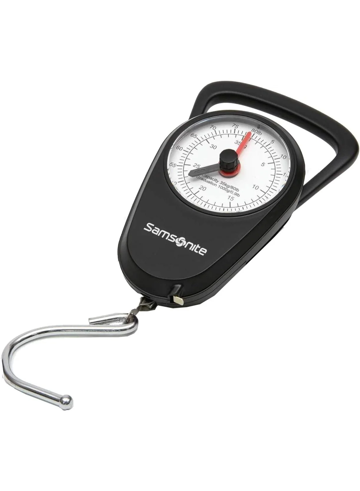 Portable Manual Luggage Scale for Travel (Black, 32 kg Capacity) qbfcr