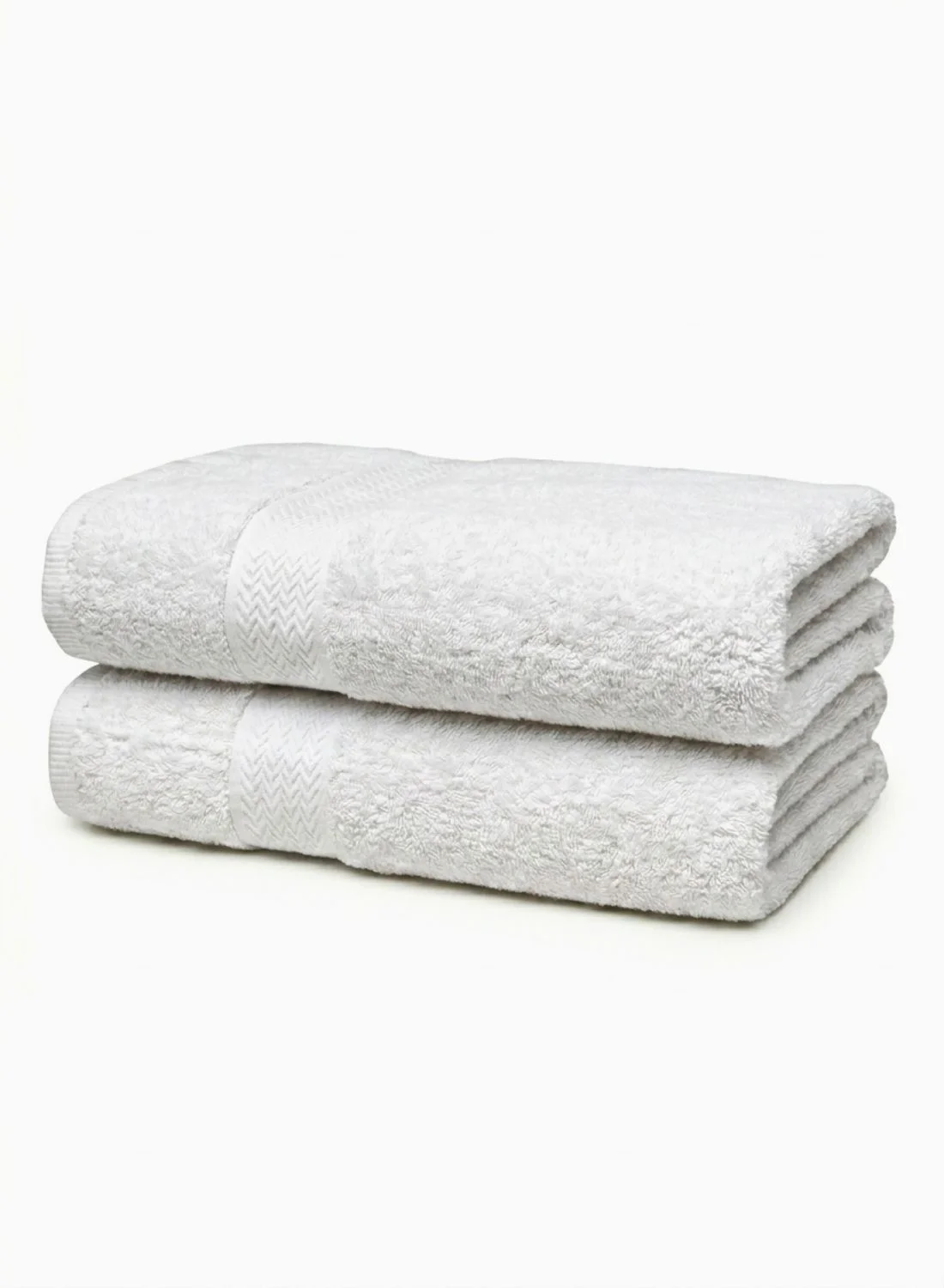 1Chase Luxury Cotton Bath Towels Set (White, 70x140 cm, 2-Pack) Premium Ultra-Soft Absorbent Hotel Quality w3cx3