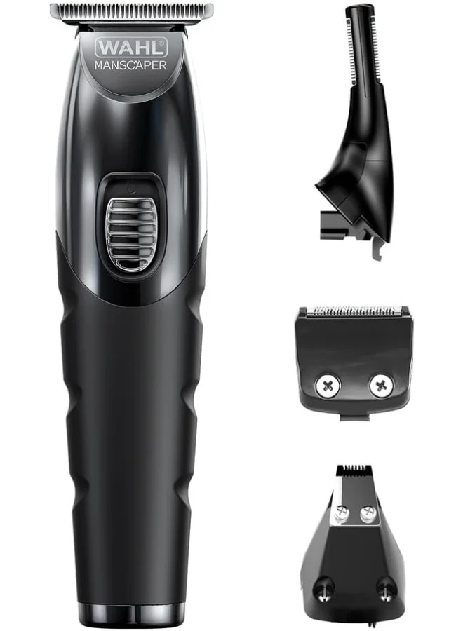 Premium Full Body & Beard Trimmer Grooming Kit with 4 Detachable Heads and Rechargeable Battery (Black, 1 Unit) ixb7s