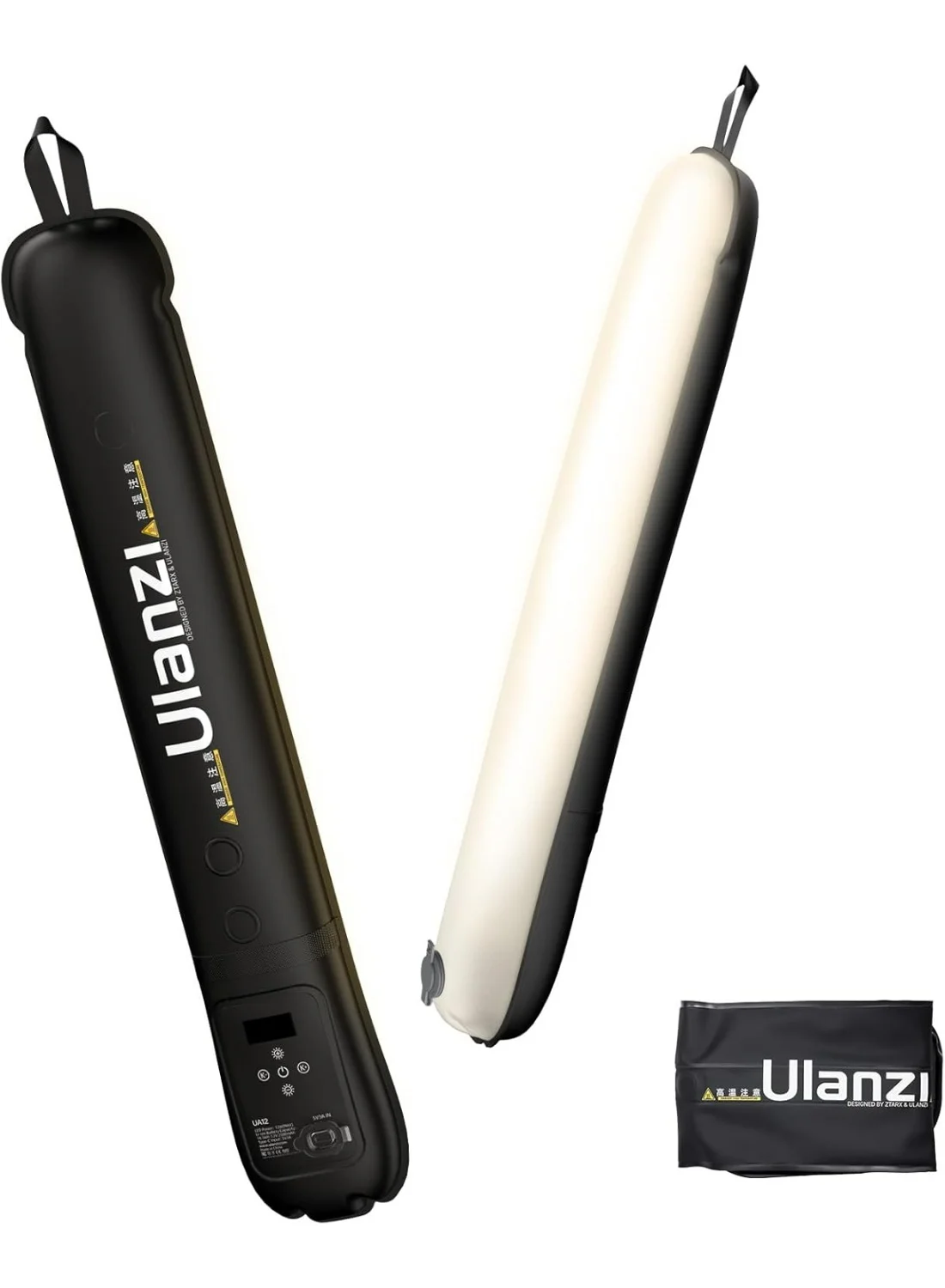 Portable Inflatable LED Video Light Wand, Bi-Color Photography Lighting Stick with 2700K-6500K Adjustable Temperature and 2500mAh Rechargeable Battery (12W) 20bx4