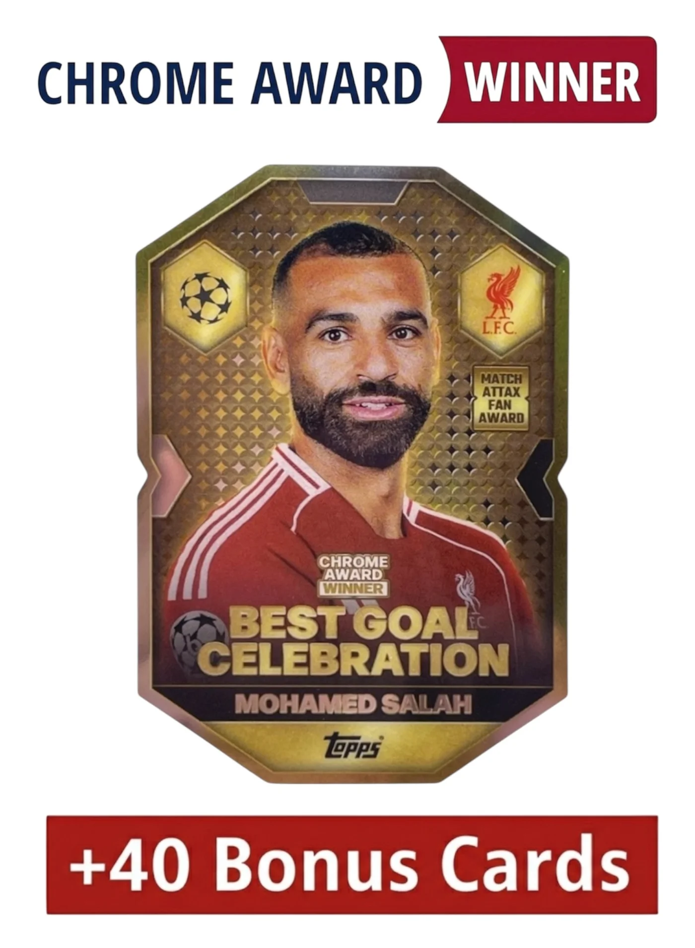 Topps Match Attax 25/26 Chrome Award Mohamed Salah Trading Card Set (41 Cards) 81iyl
