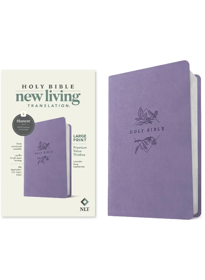 Premium Large Print Thinline Bible Filament-Enabled Edition (Lavender Song, LeatherLike Cover) l81u0