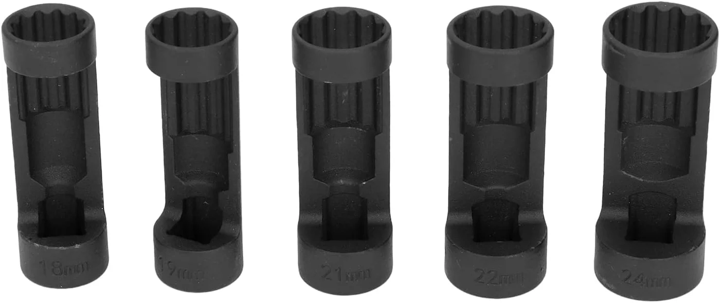 Woobles Strut Nut Socket Set 5-Piece Suspension Tool Kit (1/2in Drive, 18-24mm) for Professional Automotive Repair 27zaq