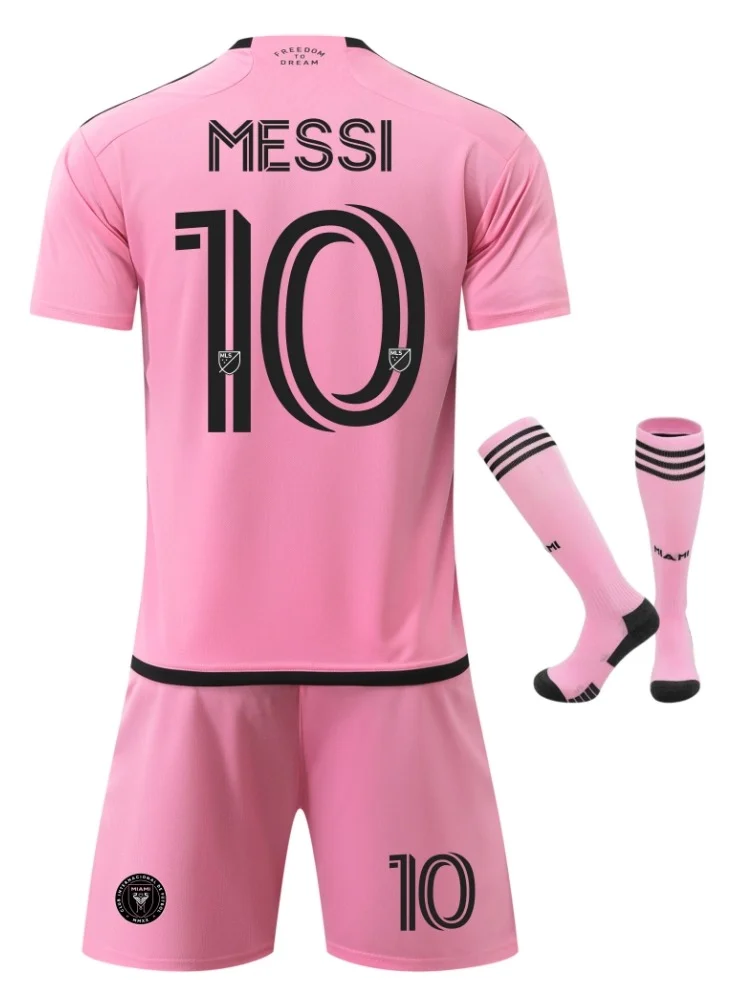 Premium Football Jersey Set for Kids 2024-2025 Season Miami Style (Breathable Polyester, Kids) c0q1b