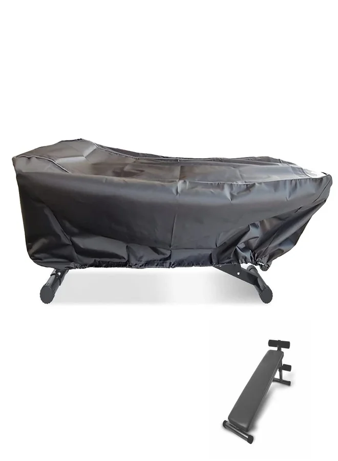 J&C Sit-up Bench Cover 420D Waterproof Outdoor Exercise Equipment Protector (Black, 152x46x53cm) ejboa